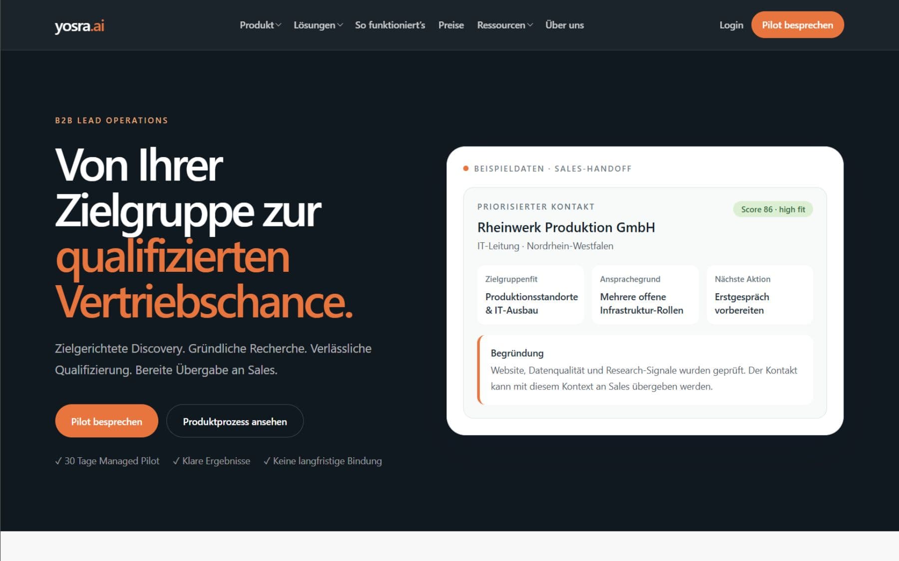 Workflow Monitor von yosra.ai mit Kennzahlen und Systemstatus